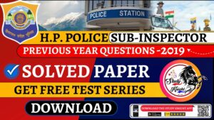 HP Police Sub Inspector Solved PYQs