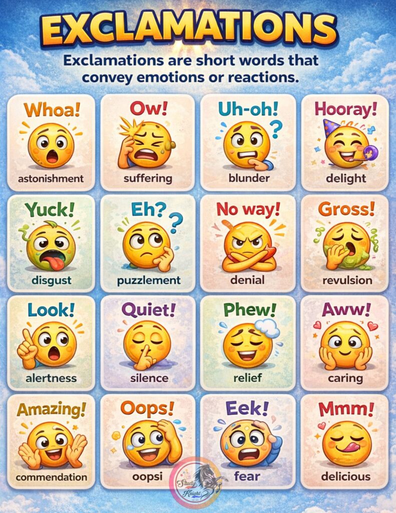 Interjections in English Grammar – Meaning, Use & Easy Examples